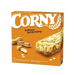 پروتئین بار بادام زمینی کورنی بسته 6 تایی