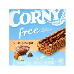 پروتئین بار شکلات و فندق بدون شکر کورنی بسته 6 تایی