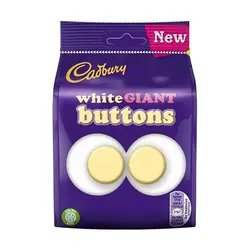 شکلات پاکتی کدبری دکمه ای سفید پک 2 عددی - Cadbury White GIANT Buttons