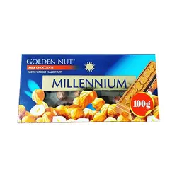 شکلات شیری میلینیوم با مغز فندق کامل پک دو عددی