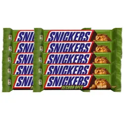 شکلات اسنیکرز دوتایی با مغز فندق 81 گرم - مجموعه 10 عددی