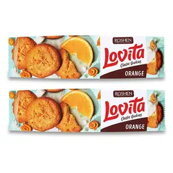 کوکی روشن لاویتا با طعم پرتقال 150 گرم مجموعه دوتایی - ROSHEN Lovita Orange