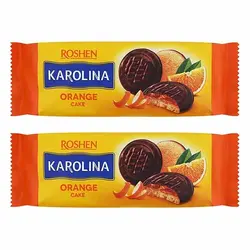کیک روشن کارولینا پرتقالی 135 گرم مجموعه دوتایی - Roshen KAROLINA ORANGE CAKE