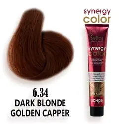 رنگ مو فاقد آمونیاک طلایی مسی تیره 6.34 اچ اس لاین