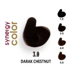رنگ مو بدون آمونیاک بلوطی تیره سینرژی 3.0