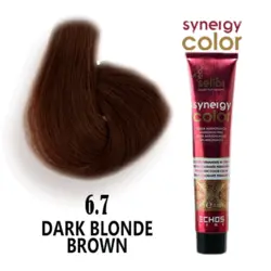 رنگ مو فاقد آمونیاک قهوه ای تیره سینرژی6.7  اچ اس لاین