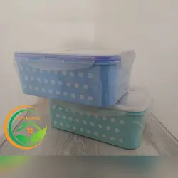 ظروف ۴ تکه خالدار چفت دار Fresh keeps