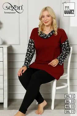 ست راحتی سایز بزرگ زنانه سکسن کد66682