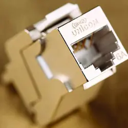 انواع کیستون شبکه | کیستون یونیکام RJ45 CAT-6A Shielded مدل UC-JCK6A-S