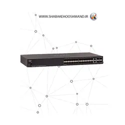 سوئیچ شبکه 28 پورت مدیریتی SFP برند Cisco مدل SG350-28SFP