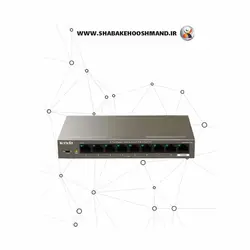 سوئیچ شبکه 9 پورت PoE برند Tenda مدل TEG1109P-8-102W