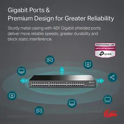 قیمت و خرید سوئیچ تی پی لینک TP-LINK TL-SG1048 گیگابیت 48 پورت رکمونت - شبکه ساز