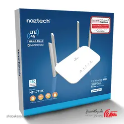قیمت و خرید مودم سیم کارتی نزتک Naztech NZT-77DX رومیزی و همراه 4G وایفای N300 - شبکه ساز