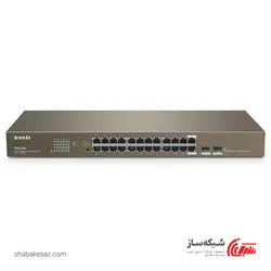 قیمت و خرید سوئیچ شبکه رکمونت تندا Tenda TEG1024F گیگابیت 24 پورت با دو پورت SFP - شبکه ساز