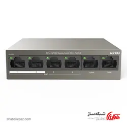 قیمت و خرید سوئیچ POE تندا Tenda TEF1106p با 4 پورت POE ظرفیت 63W - شبکه ساز