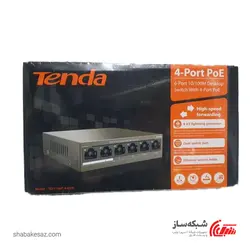 قیمت و خرید سوئیچ POE تندا Tenda TEF1106p با 4 پورت POE ظرفیت 63W - شبکه ساز