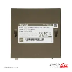 قیمت و خرید سوئیچ POE تندا Tenda TEF1106p با 4 پورت POE ظرفیت 63W - شبکه ساز