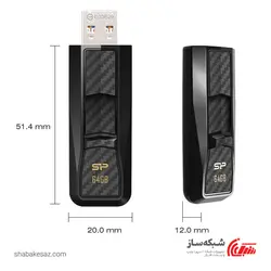 قیمت و خرید فلش مموری سیلیکون پاور Silicon Power Blaze B50 ظرفیت 64 گیگابایت USB 3.2 - شبکه ساز
