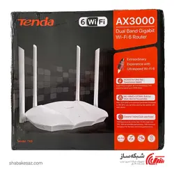 قیمت و خرید روتر بی سیم گیگابیت دو بانده WI-FI 6 تندا Tenda TX9 AX3000 - شبکه ساز