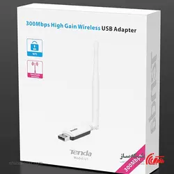 قیمت و خرید کارت شبکه تندا Tenda U1 وای فای N300 - شبکه ساز کارت شبکه تندا Tenda U1 وای فای N300