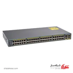 قیمت و خرید سوییچ سیسکو Cisco WS-C2960-48TC-L رکمونت 48 پورت 10/100Mbps با 2 پورت 10/100/1000Mbps و 2 پورت SFP - شبکه ساز