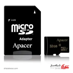 قیمت خرید کارت حافظه اپیسر Apacer microSDXC UHS-I U1 class 10 ظرفیت 32 گیگابایت - شبکه ساز