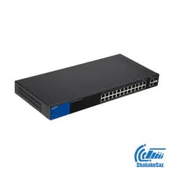 سوییچ لینکسیس Linksys LGS326 وب اسمارت رکمونت 24 پورت گیگابیت با 2 پورت گیگابیت و 2 پورت SFP