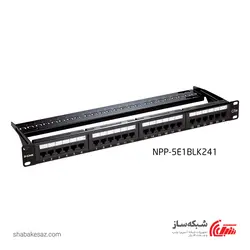 قیمت و خرید پچ پنل دی لینک D-Link NPP-5E1BLK241 شبکه رکمونت 24 پورت با کیستون Cat5e UTP - شبکه ساز