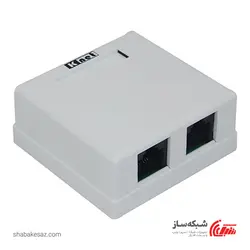 قیمت و خرید پریز روکار شبکه کی نت K-net K-N1108 دوپورت UTP CAT6 - شبکه ساز