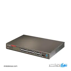 سوییچ آی پی کام IP-Com G3224T رکمونت 24 پورت 10/100/1000Mbps مدیریتی با 2 پورت فبیر