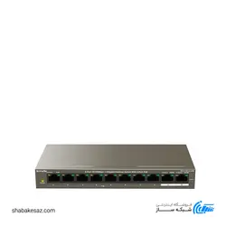 سوییچ تندا Tenda TEF1110P دسکتاپ 8 پورت 102W POE 10/100Mbps با 2 پورت 10/100/1000Mbps