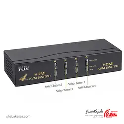 قیمت و خرید کی وی ام سوئیچ HDMI کی نت پلاس K-netPlus KP-SWKH404 با 4 پورت - شبکه ساز