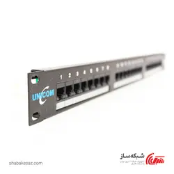 قیمت و خرید پچ پنل Cat6 Utp یونیکام Unicom UC-PNL6-24 شبکه 24 پورت - شبکه ساز