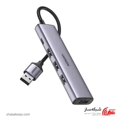 قیمت و خرید هاب USB 3.0 با 4 پورت یوگرین Ugreen CM473 با قابلیت اتصال آداپتور - شبکه ساز