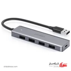 قیمت و خرید هاب USB 3.0 با 4 پورت یوگرین Ugreen CM219 با قابلیت اتصال آداپتور - شبکه ساز