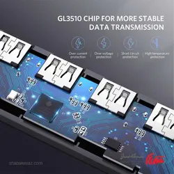 قیمت و خرید هاب USB 3.0 با 4 پورت یوگرین Ugreen CM219 با قابلیت اتصال آداپتور - شبکه ساز