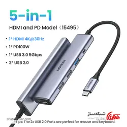 قیمت و خرید مبدل USB C یوگرین Ugreen CM195 - شبکه ساز