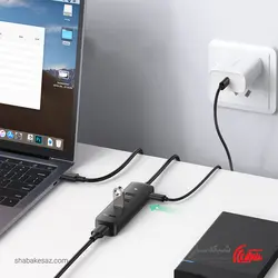 قیمت و خرید هاب USB 3.0 با 4 پورت یوگرین Ugreen CM416 با قابلیت اتصال آداپتور - شبکه ساز