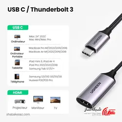 قیمت و خرید تبدیل Type C به HDMI 4K یوگرین Ugreen CM297 - شبکه ساز