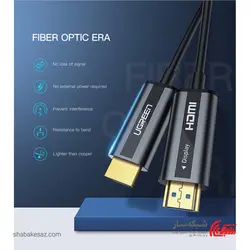 قیمت و خرید کابل HDMI 4K فایبر اپتیک یوگرین Ugreen HD132 ورژن V2.0 طول 15 متر - شبکه ساز