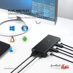 قیمت و خرید کی وی ام سوئیچ HDMI یوگرین Ugreen CM200 - شبکه ساز