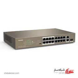 قیمت و خرید سوئیچ شبکه تندا Tenda TEF1118P دسکتاپ-رکمونت 16 پورت 10/100Mbps با توان PoE 150W - شبکه ساز