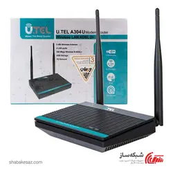 قیمت و خرید مودم روتر یوتل U.TEL A304U بی سیم ADSL2+ N300 - شبکه ساز