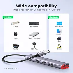 قیمت و خرید هاب Hub USB 3.0 یوگرین Ugreen CM475 - شبکه ساز