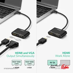 قیمت و خرید مبدل Type C به HDMI و VGA یوگرین Ugreen MM123 - شبکه ساز