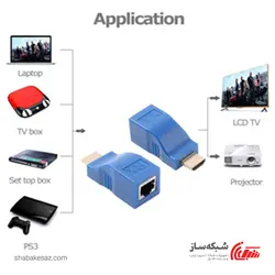 قیمت و خرید افزایش HDMI با شبکه 30 متری - شبکه ساز