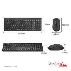 قیمت و خرید کیبورد و ماوس بی سیم ایفورتک A4tech FG2300 - شبکه ساز