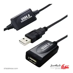 قیمت و خرید کابل افزایش طول USB 2.0 اکتیو فرانت 25 متری - شبکه ساز
