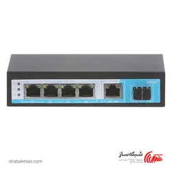 قیمت و خرید سوئیچ اچ اریوای HRUI HR901-AFG-411S دسکتاپ 6 پورت 10/100/1000Mbps با 4 پورت POE - شبکه ساز