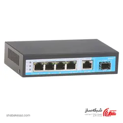 قیمت و خرید سوئیچ اچ اریوای HRUI HR901-AFG-411S دسکتاپ 6 پورت 10/100/1000Mbps با 4 پورت POE - شبکه ساز